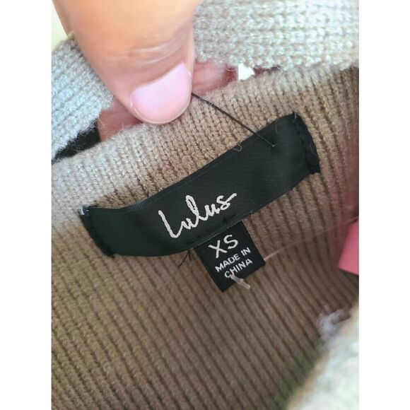 Lulus Sweater Dress Women's XS Green Knit Long Sleeve Tie‎ Front Wrap V-Neck - Picture 6 of 8